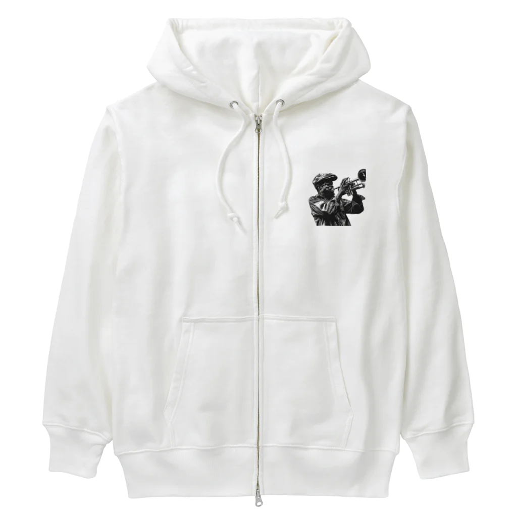 MistyStarkの黒人のトランぺッター Heavyweight Zip Hoodie