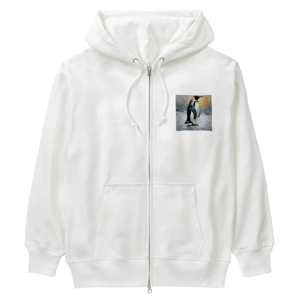 akipen76の困難に立ち向かう勇敢なペンギン Heavyweight Zip Hoodie