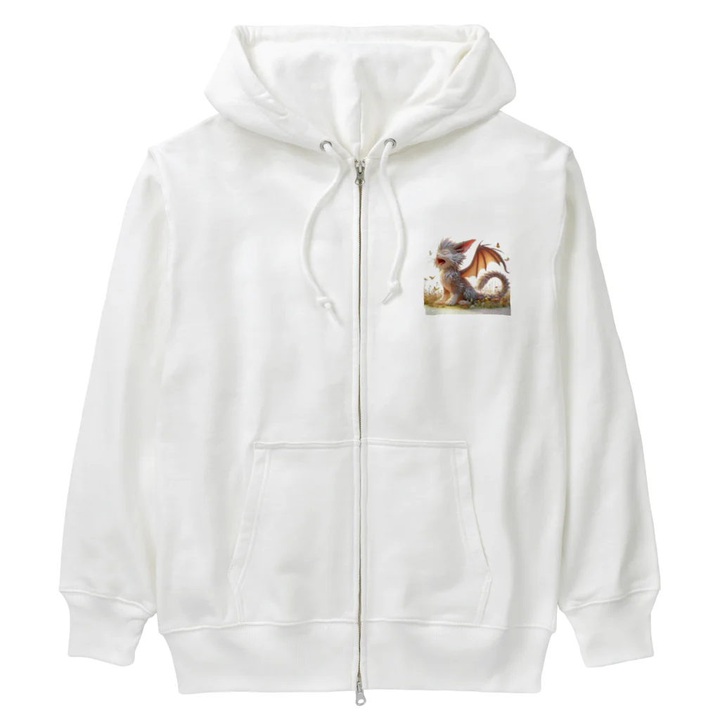 nekodoragonのおはようあくび！猫ドラゴン Heavyweight Zip Hoodie