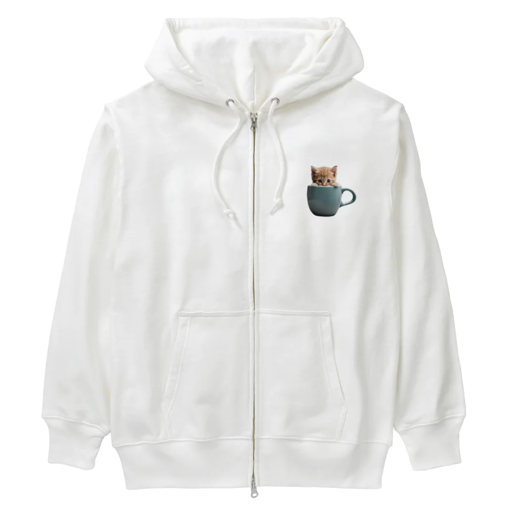 ColoriLのマグから子猫 Heavyweight Zip Hoodie