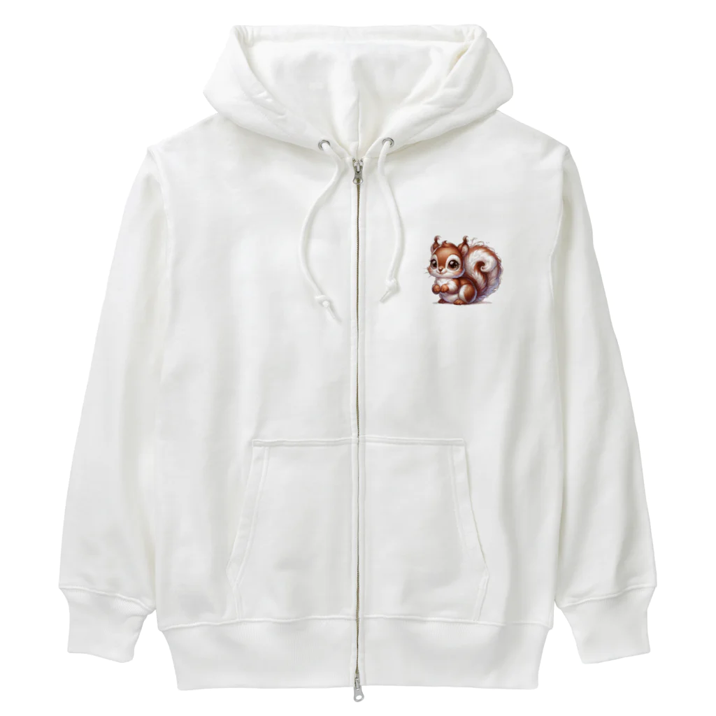 ドリーミーデザインズラボのリスの「ナッツィー」 Heavyweight Zip Hoodie