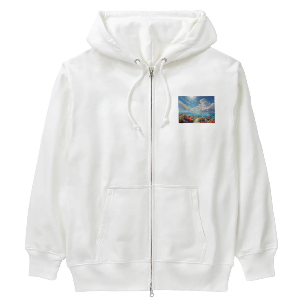 ウェブエンパイアの古（いにしえ）に、太陽の下に海洋と海草がありけり Heavyweight Zip Hoodie