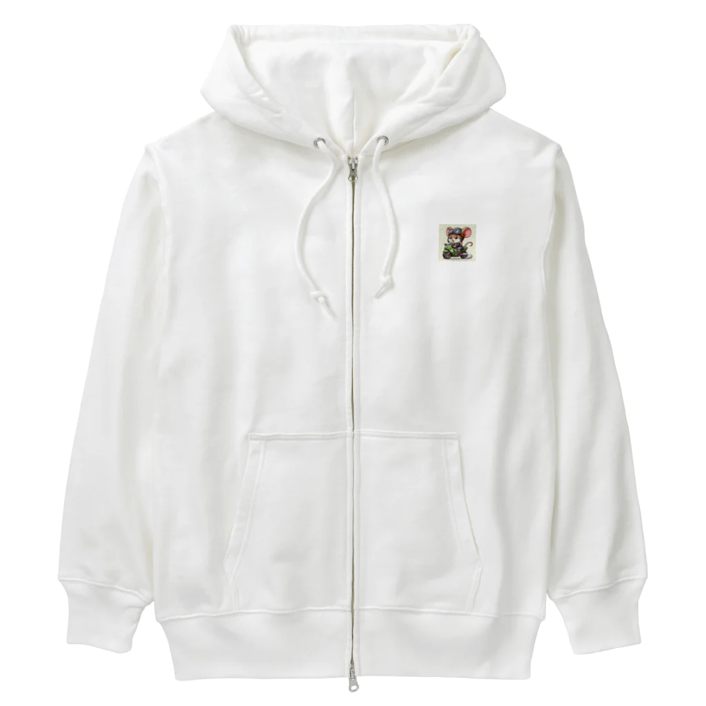 kyokingのバイクねずみ Heavyweight Zip Hoodie