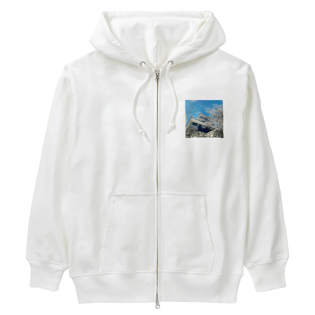 ピヨるっちの【浜松城】フォトアート Heavyweight Zip Hoodie