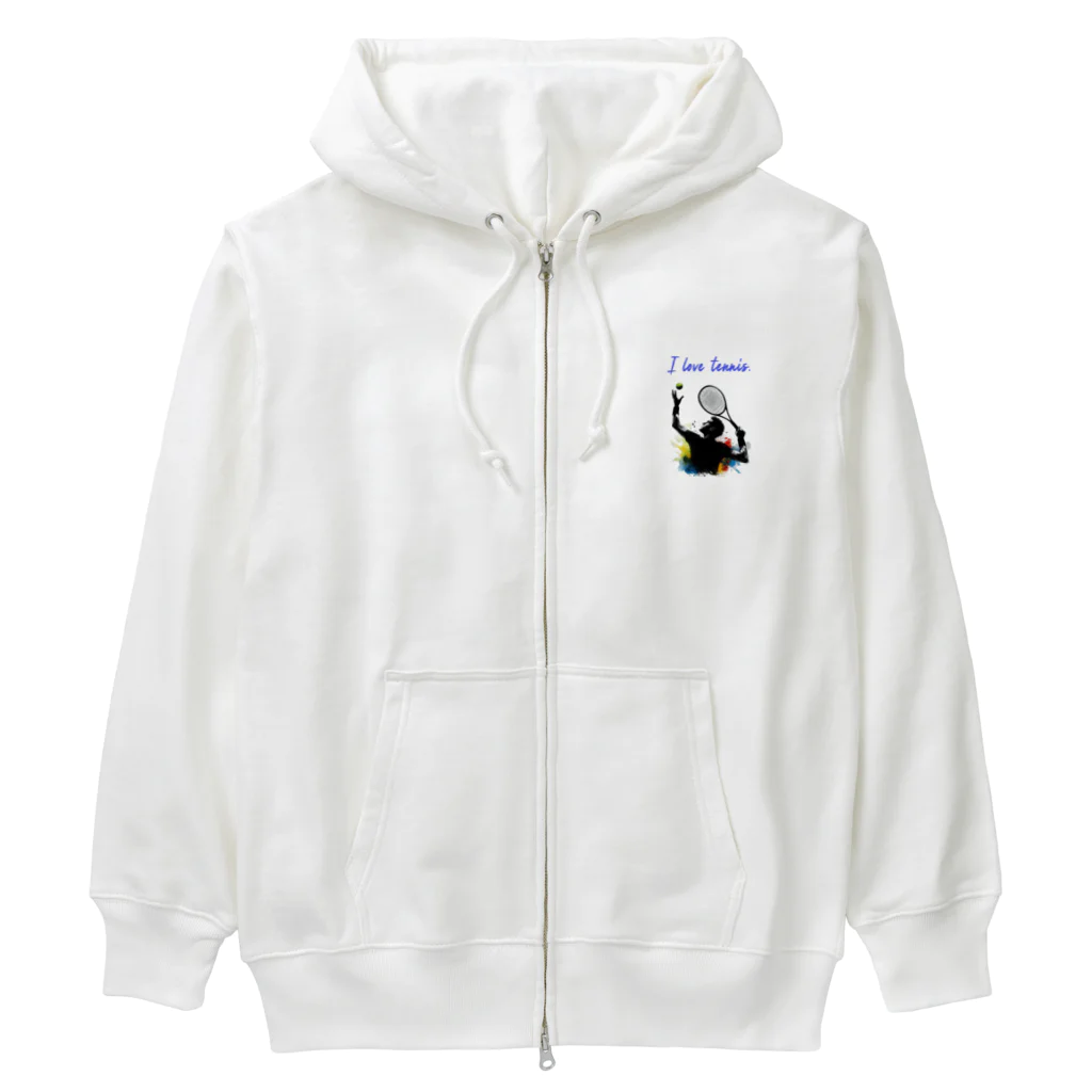 Tomohiro Shigaのお店のI love tennis. Heavyweight Zip Hoodie