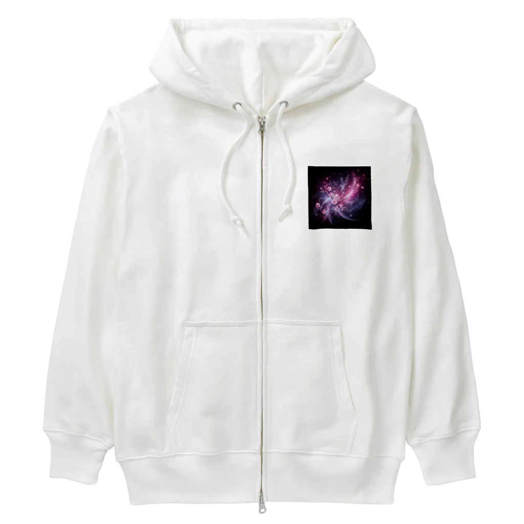 運気上昇グッズストアの宇宙桜 Heavyweight Zip Hoodie