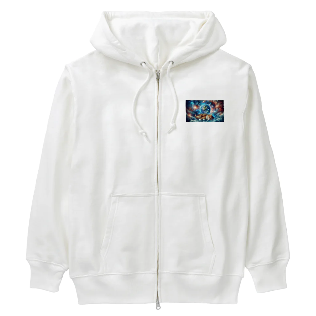 space catの夢見る猫 Heavyweight Zip Hoodie