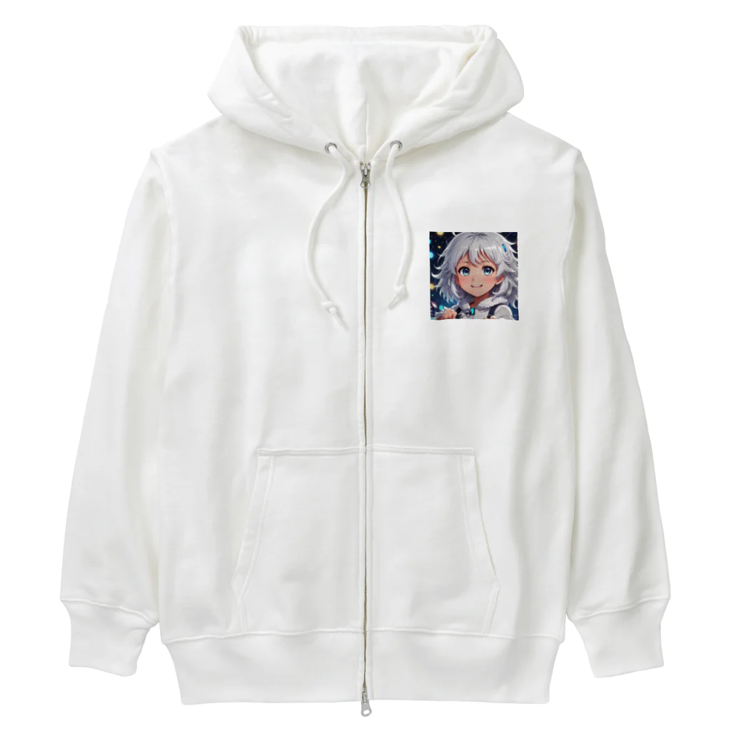 巫女スタぐらむのもふもふの美少女 Heavyweight Zip Hoodie