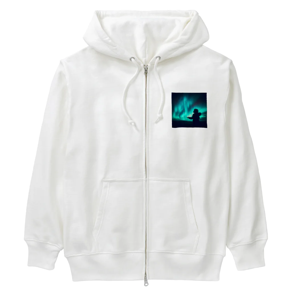 プラネテスの極光を見上げて Heavyweight Zip Hoodie