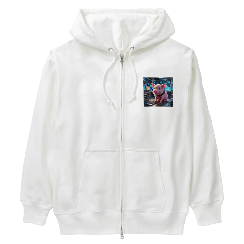 MTHの新しい技術を導入するミニブタ Heavyweight Zip Hoodie