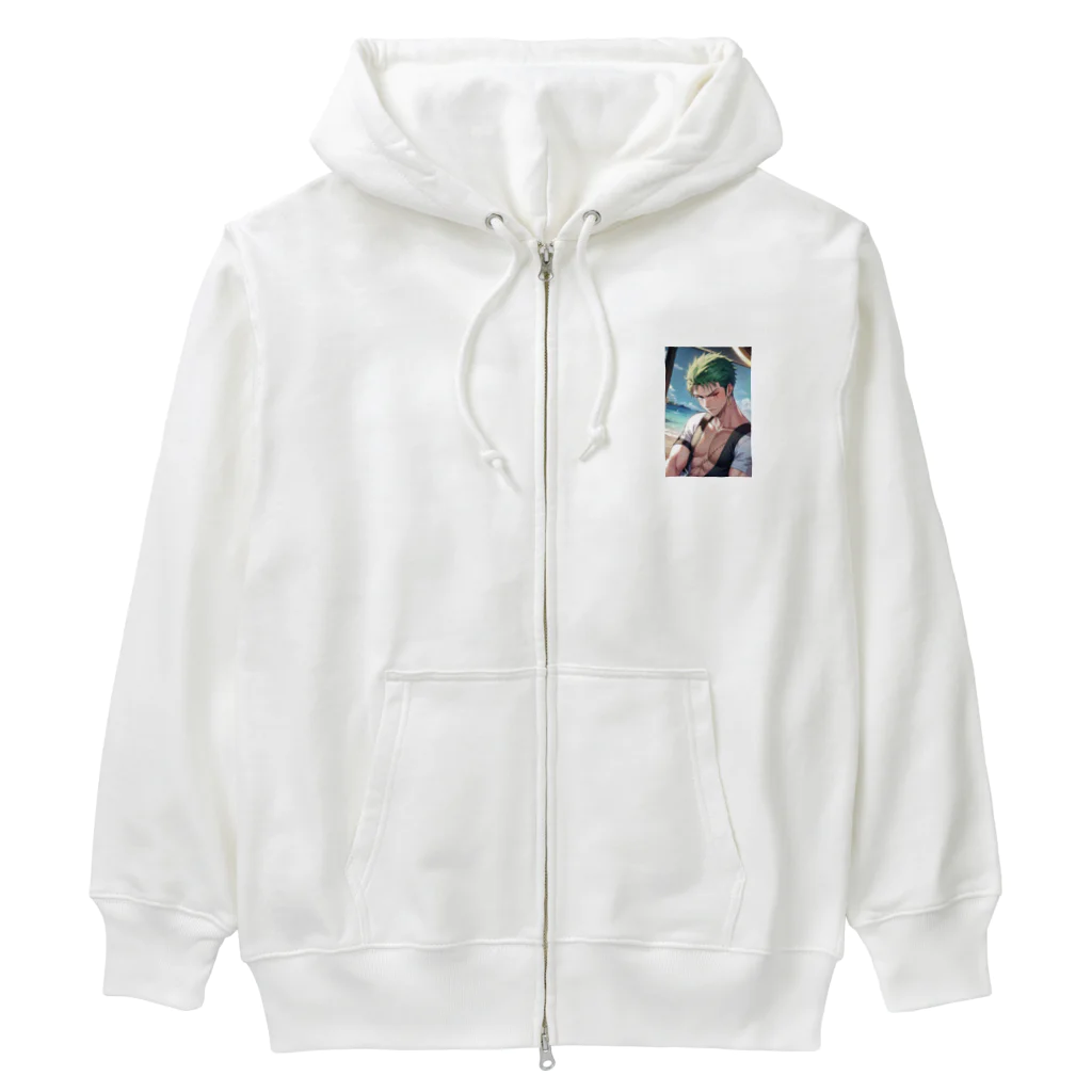 カカオのゾロ風 Heavyweight Zip Hoodie