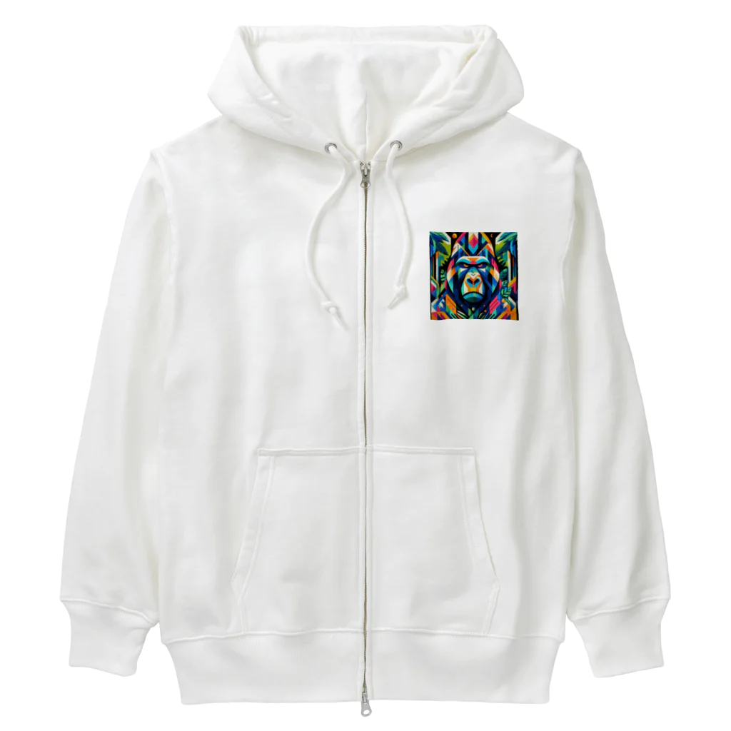 1682HOHETOのグラフィックゴリラ Heavyweight Zip Hoodie