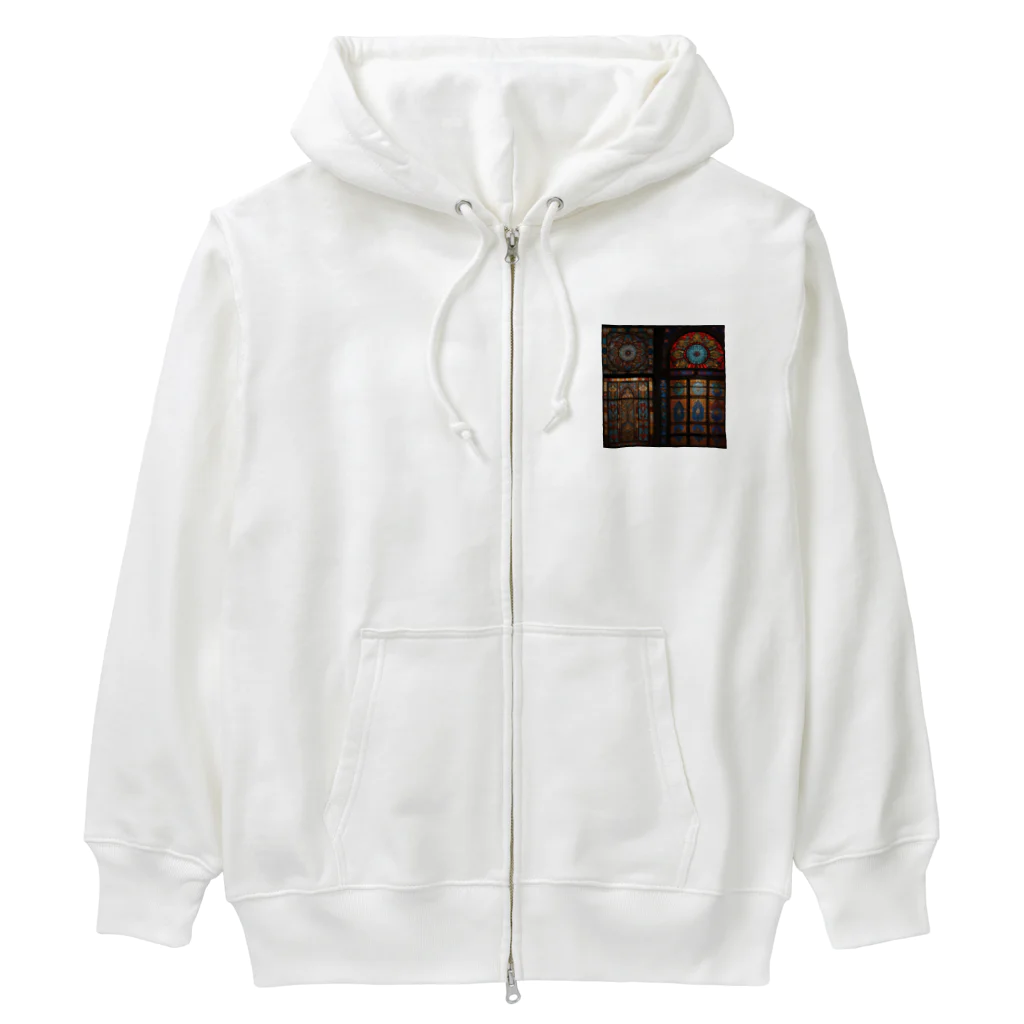 ganeshaの中東の宮殿のステンドグラス Heavyweight Zip Hoodie