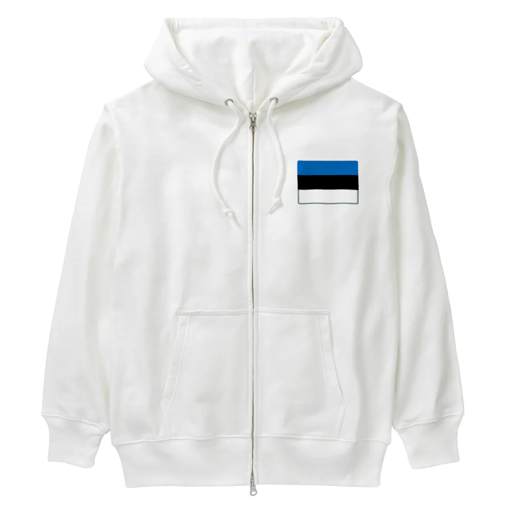 お絵かき屋さんのエストニアの国旗 Heavyweight Zip Hoodie