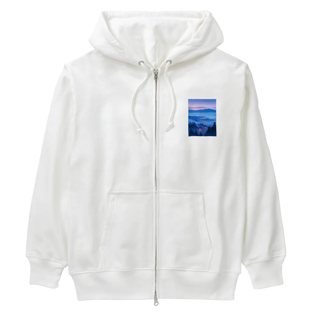 AQUAMETAVERSEの雲海とホテル街の灯　ラフルール　1859 Heavyweight Zip Hoodie