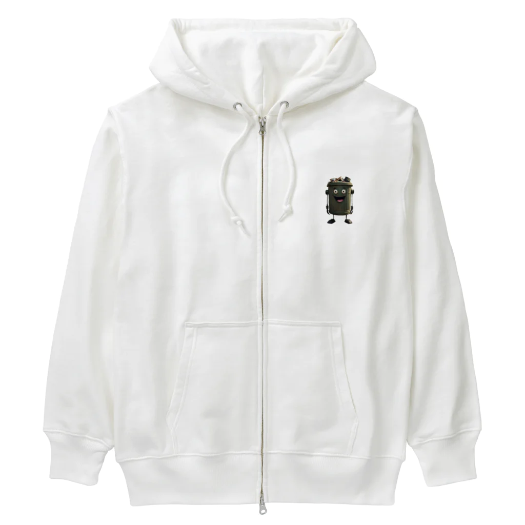 AI妖怪大図鑑のゴミ箱妖怪　ダボさん Heavyweight Zip Hoodie