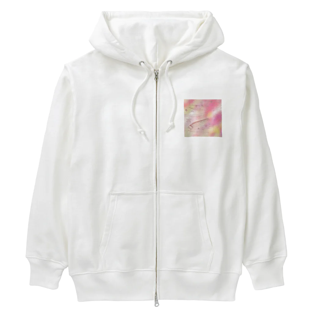 箏譜職人 織姫の箏譜「春が来た」イメージ画像（正方形） Heavyweight Zip Hoodie