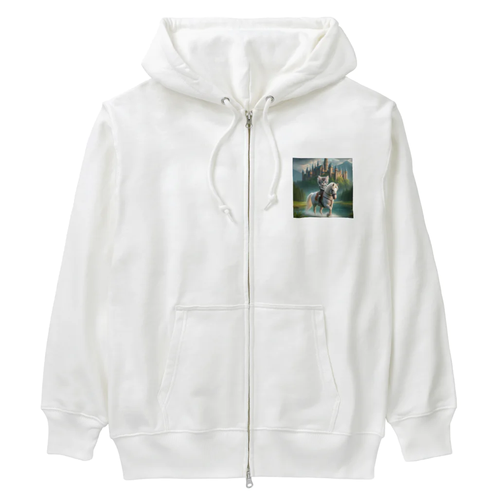 koumeiの白馬に乗ったネコ王子様2 Heavyweight Zip Hoodie