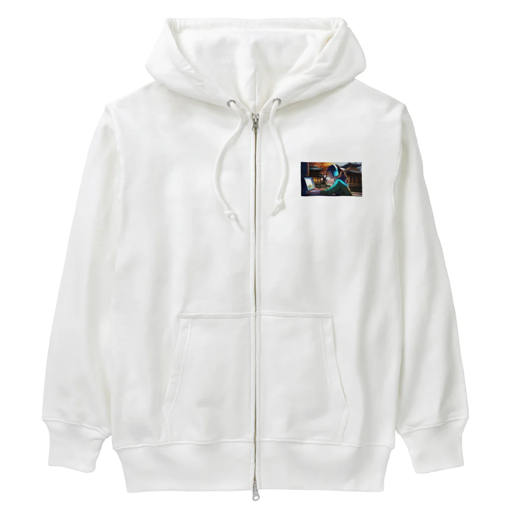 Nodoka Silence Library - WEB SHOPのTyping Girl Heavyweight Zip Hoodie