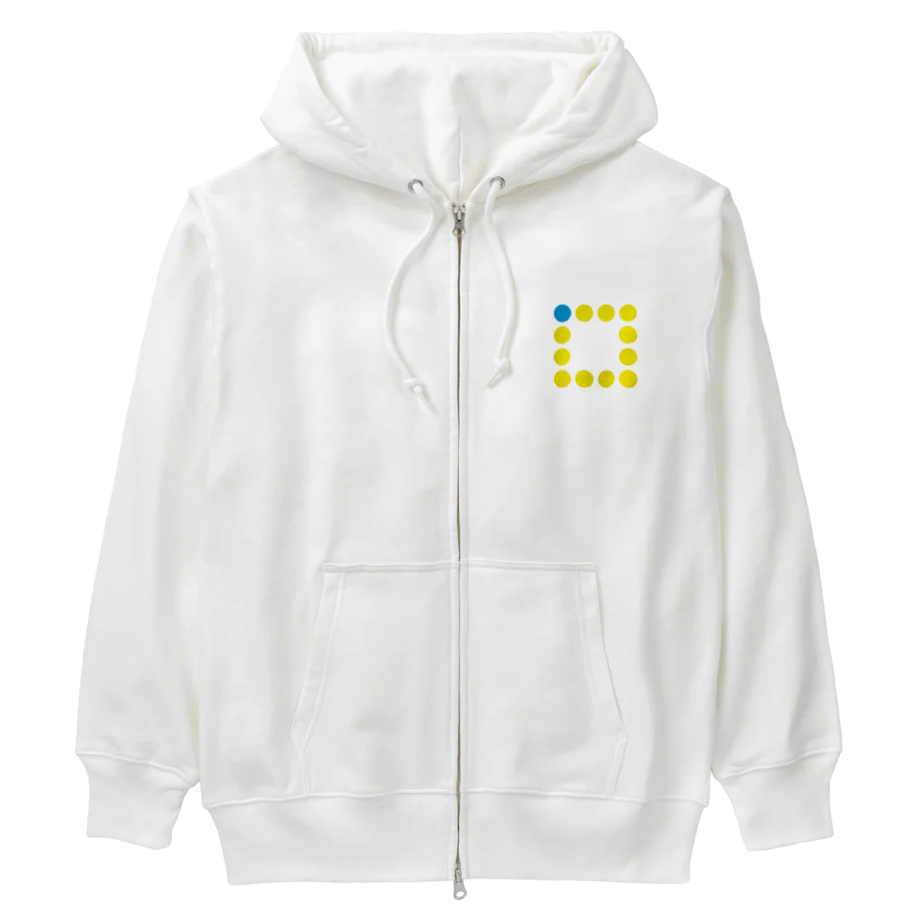 〇△□のお店のシンプルドットデザインシリーズ12 Heavyweight Zip Hoodie