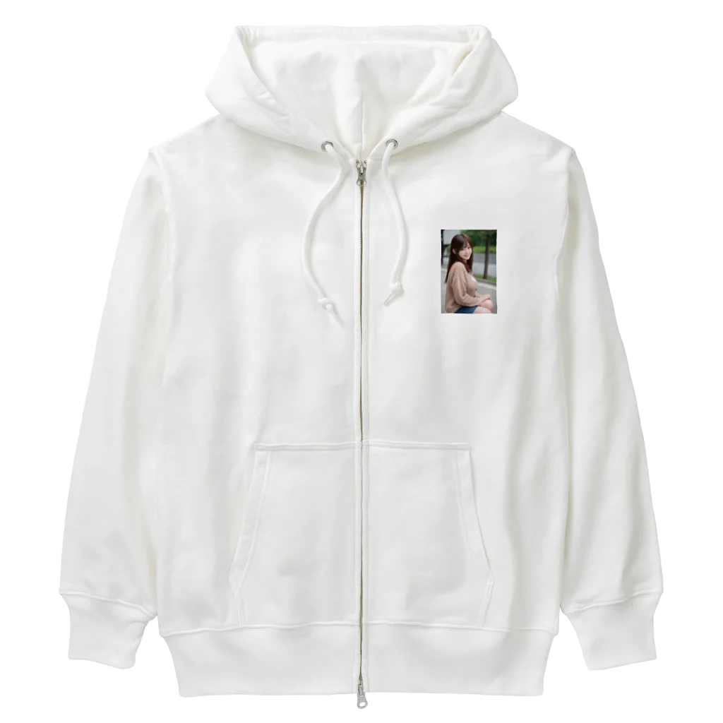 AI美女大好きクラブのAI美女とデート　Vol1 Heavyweight Zip Hoodie