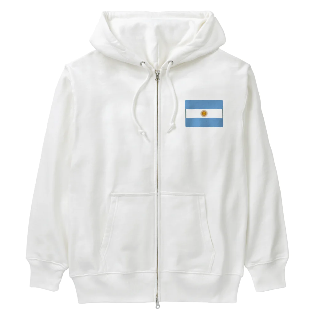 お絵かき屋さんのアルゼンチンの国旗 Heavyweight Zip Hoodie