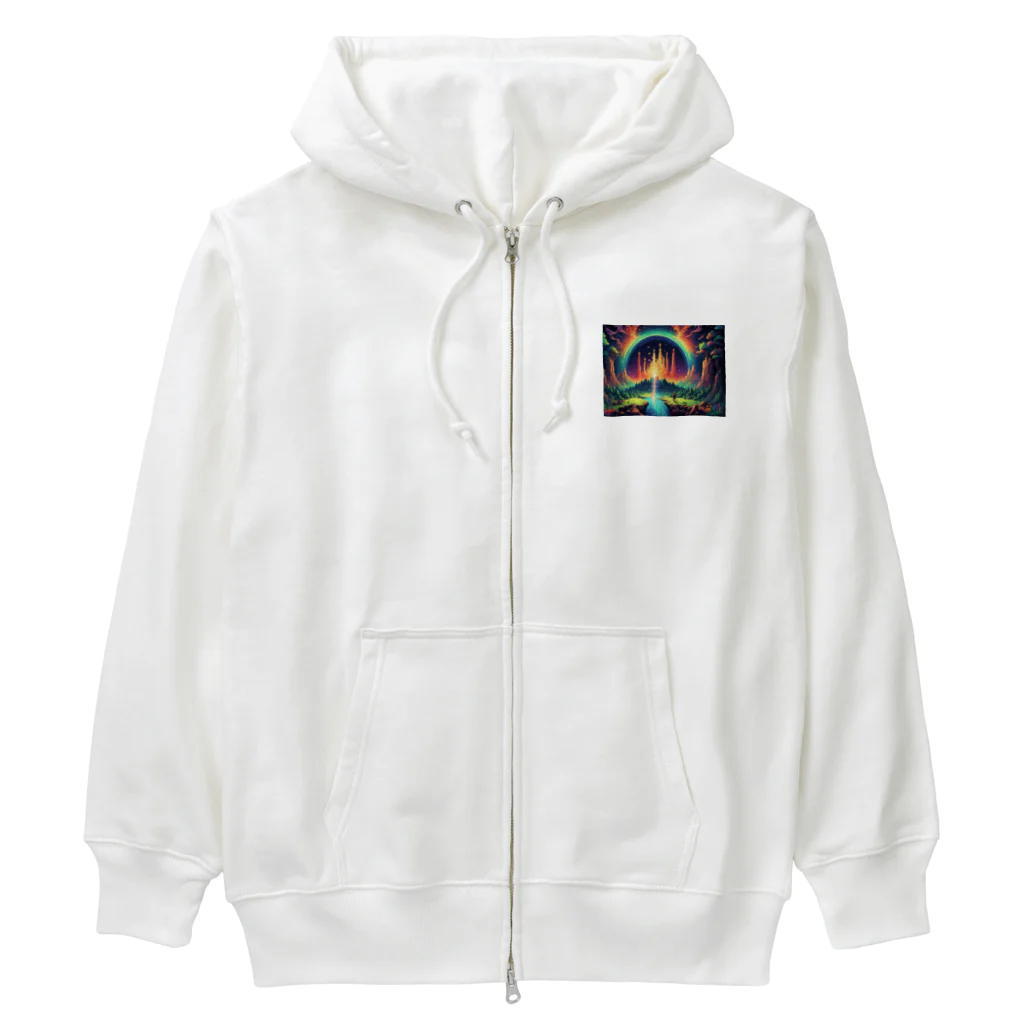 Oshiboriの虹ドット絵 Heavyweight Zip Hoodie