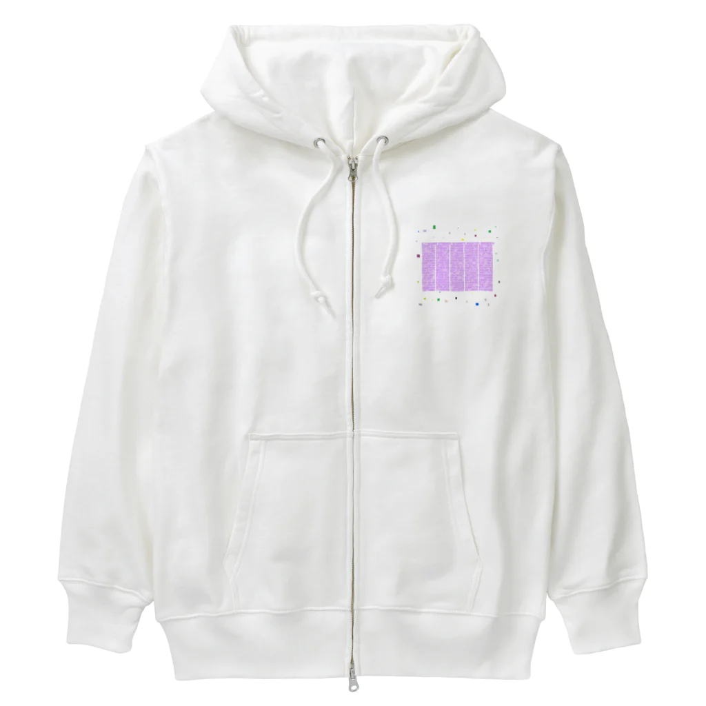 noiSutoaの神秘的なパープルカラー円周率１０００桁 Heavyweight Zip Hoodie