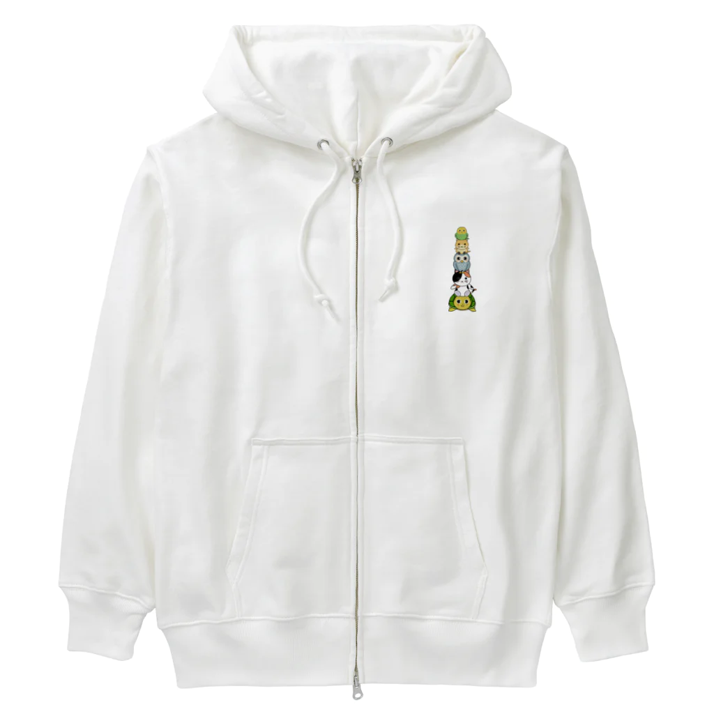 chicodeza by suzuriのアニマルタワ〜 Heavyweight Zip Hoodie