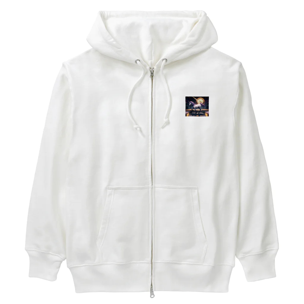 jhajhaのデジタル・クロノス・ユニコーン。 Heavyweight Zip Hoodie