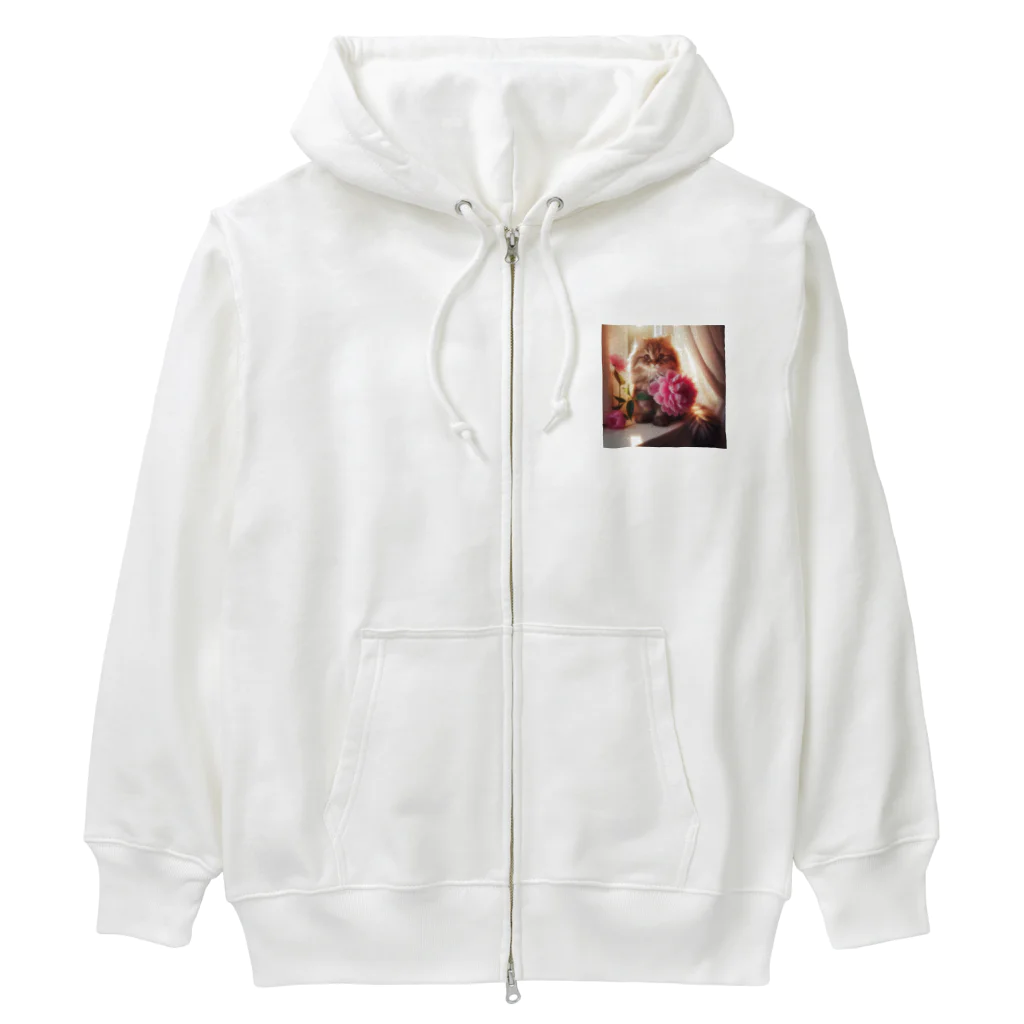 yubrajmagarの猫の可愛いグッズ Heavyweight Zip Hoodie