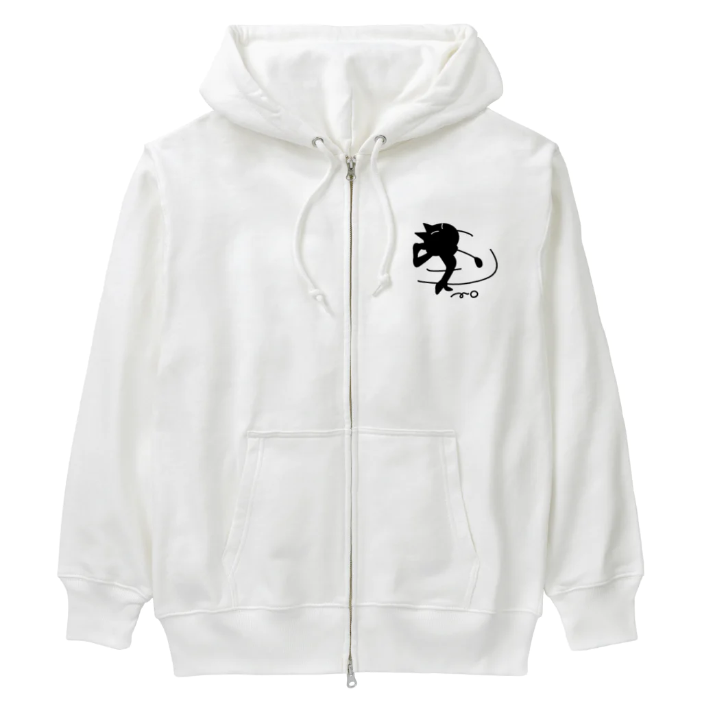 B-catのゴルフ猫 Heavyweight Zip Hoodie