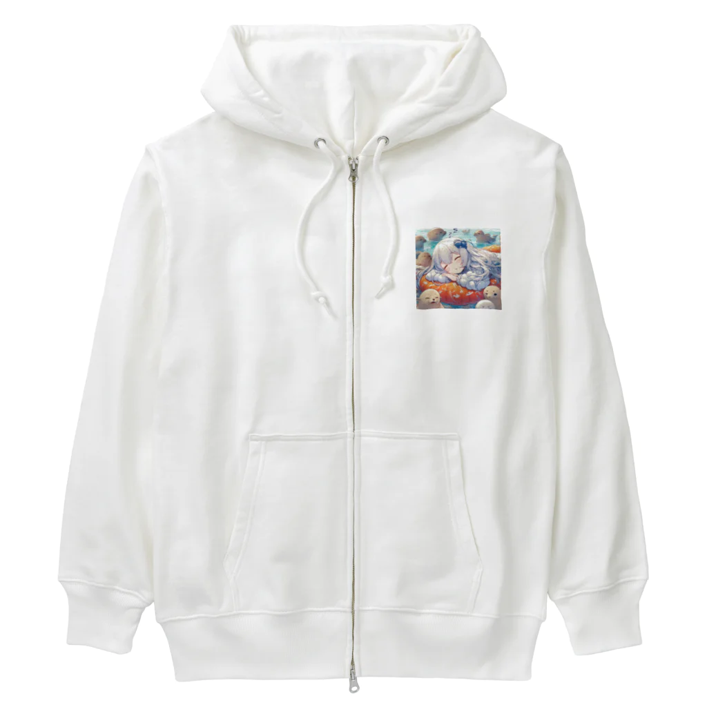 HERAX(へラックス）2号店の南極でアザラシと夢の中へ Heavyweight Zip Hoodie