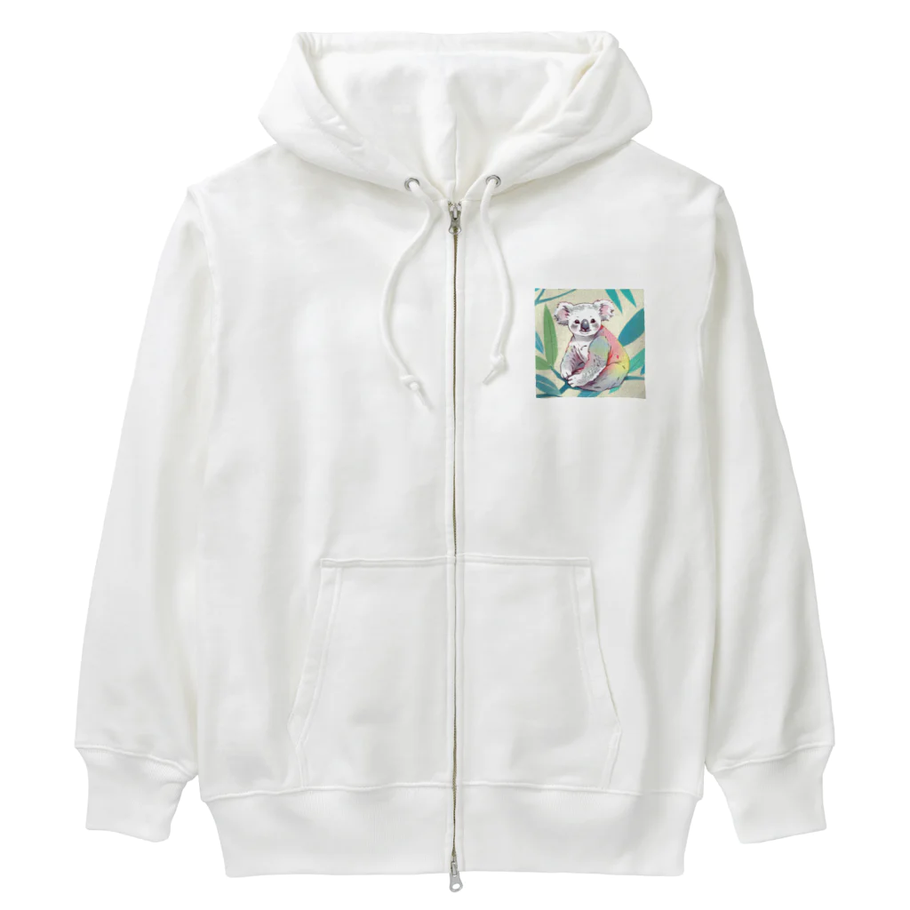 いちごソーダのコアラのクローバー Heavyweight Zip Hoodie