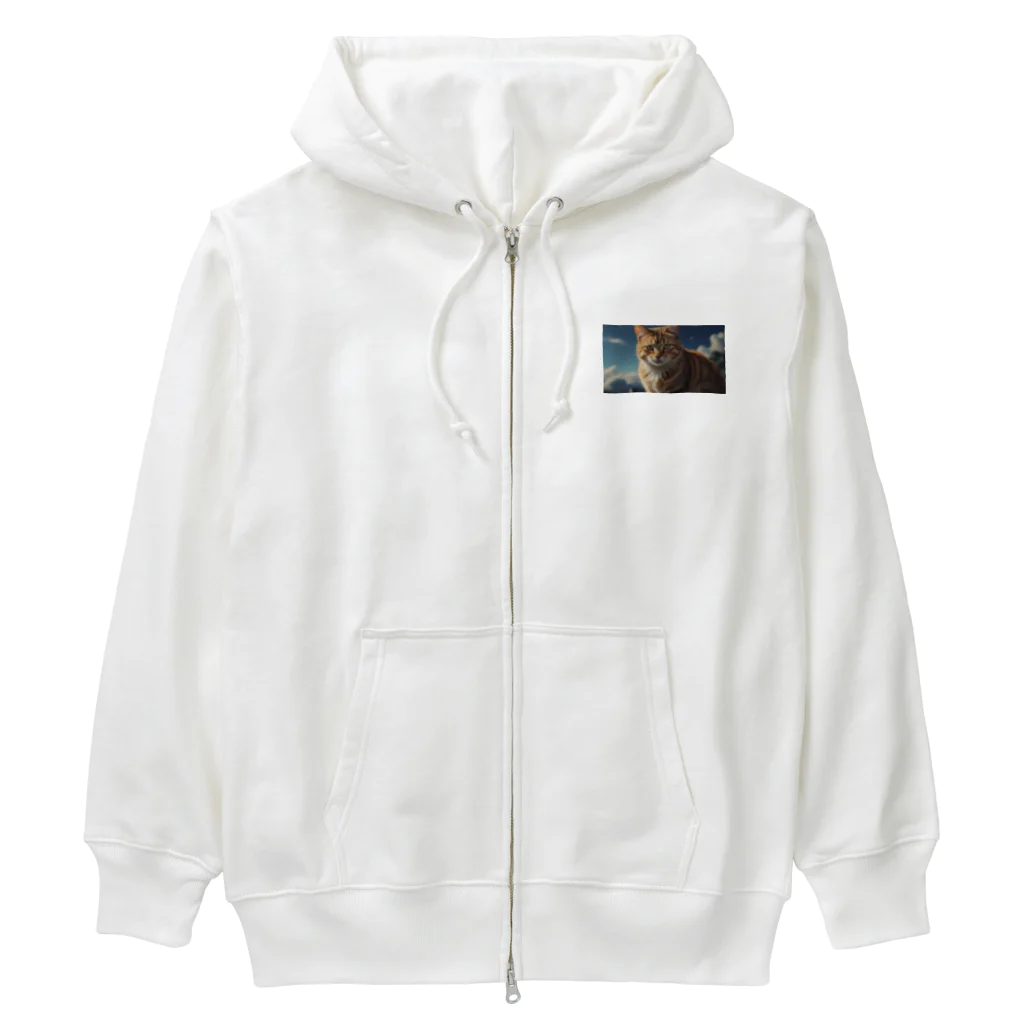 ADOのこちらを見つめる猫 Heavyweight Zip Hoodie