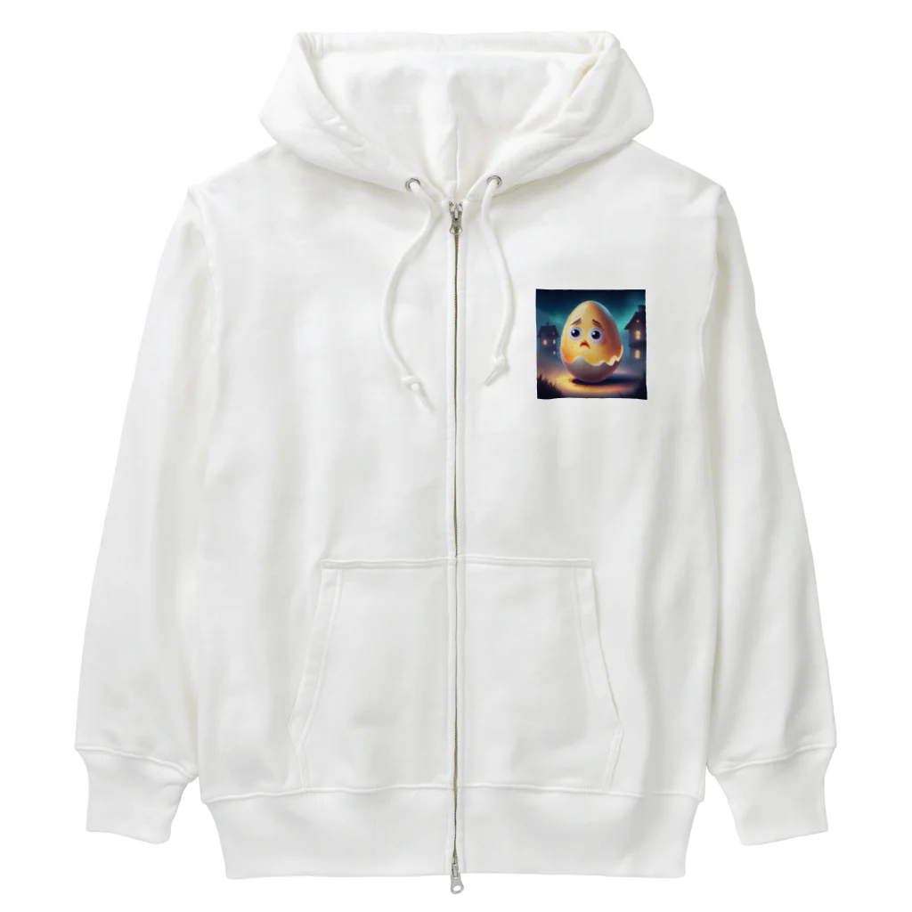 いらすとのおみせのさみしげたまご Heavyweight Zip Hoodie