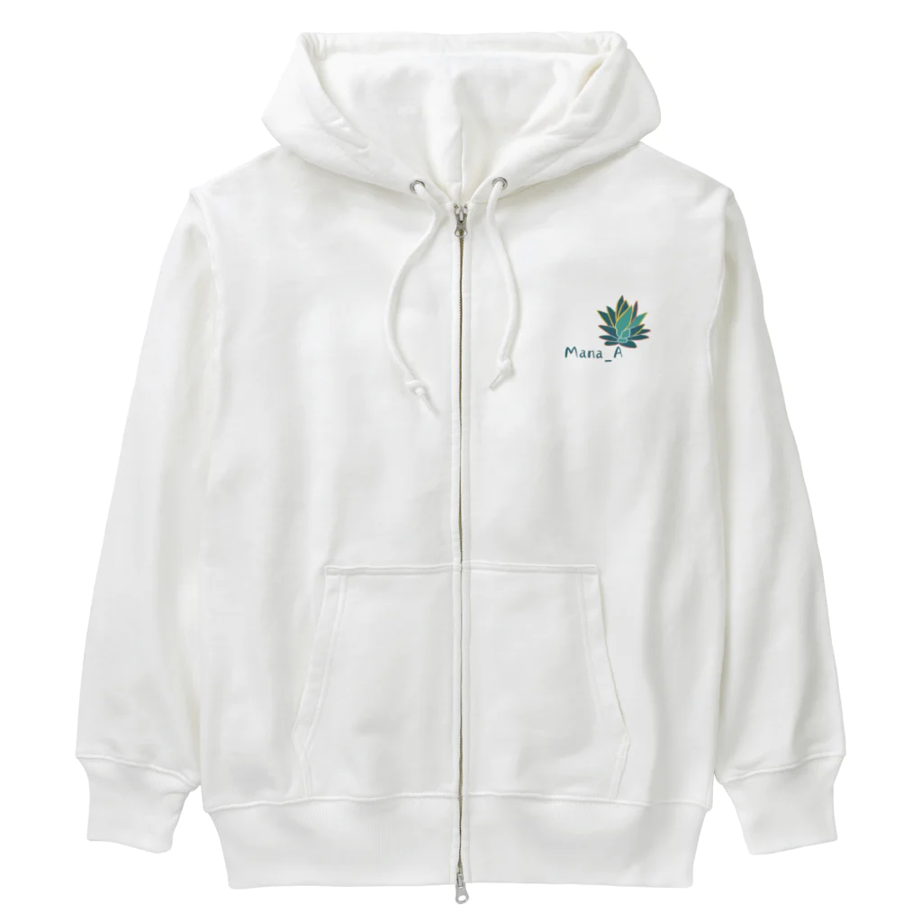 Mana Aの熱帯植物アガベ Heavyweight Zip Hoodie