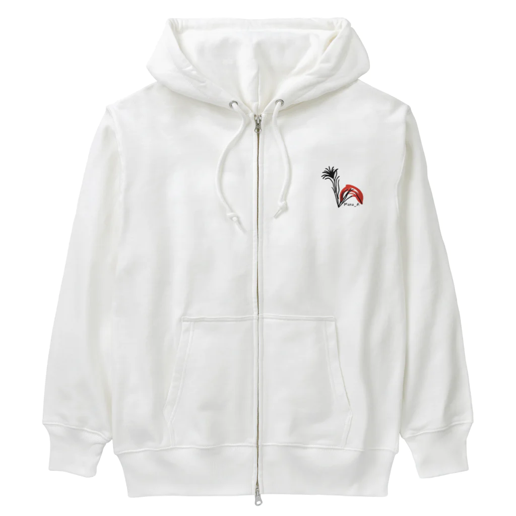 Mana AのカラフルTillandsia Heavyweight Zip Hoodie