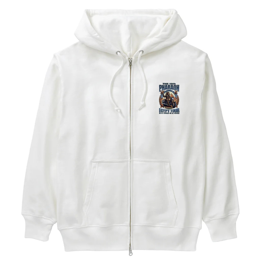 shime_savaの12代目ファラオ ツタンカーメンのエジプト  バイク ツアー Heavyweight Zip Hoodie