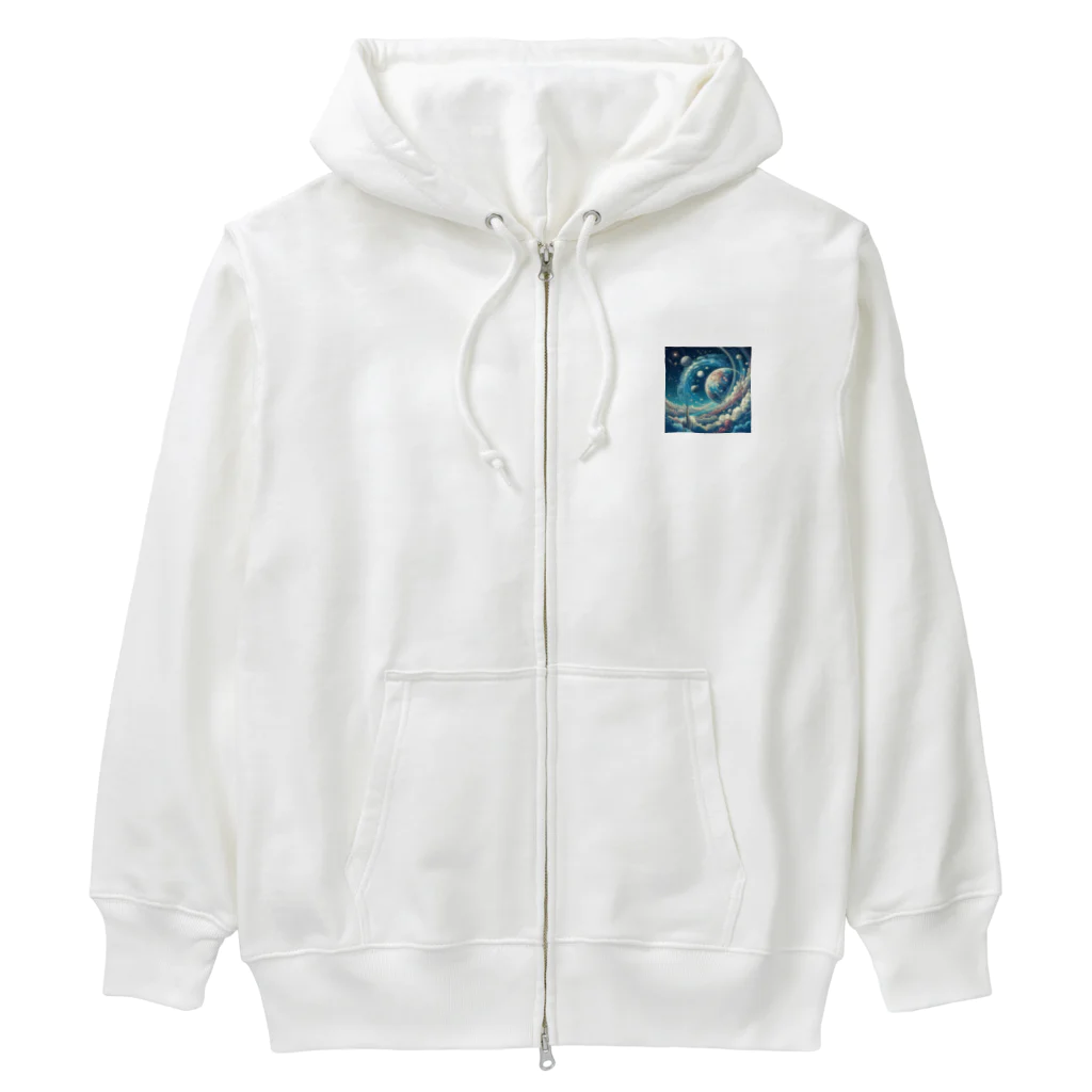 kinakomorinagaの壮大な宇宙空間 Heavyweight Zip Hoodie