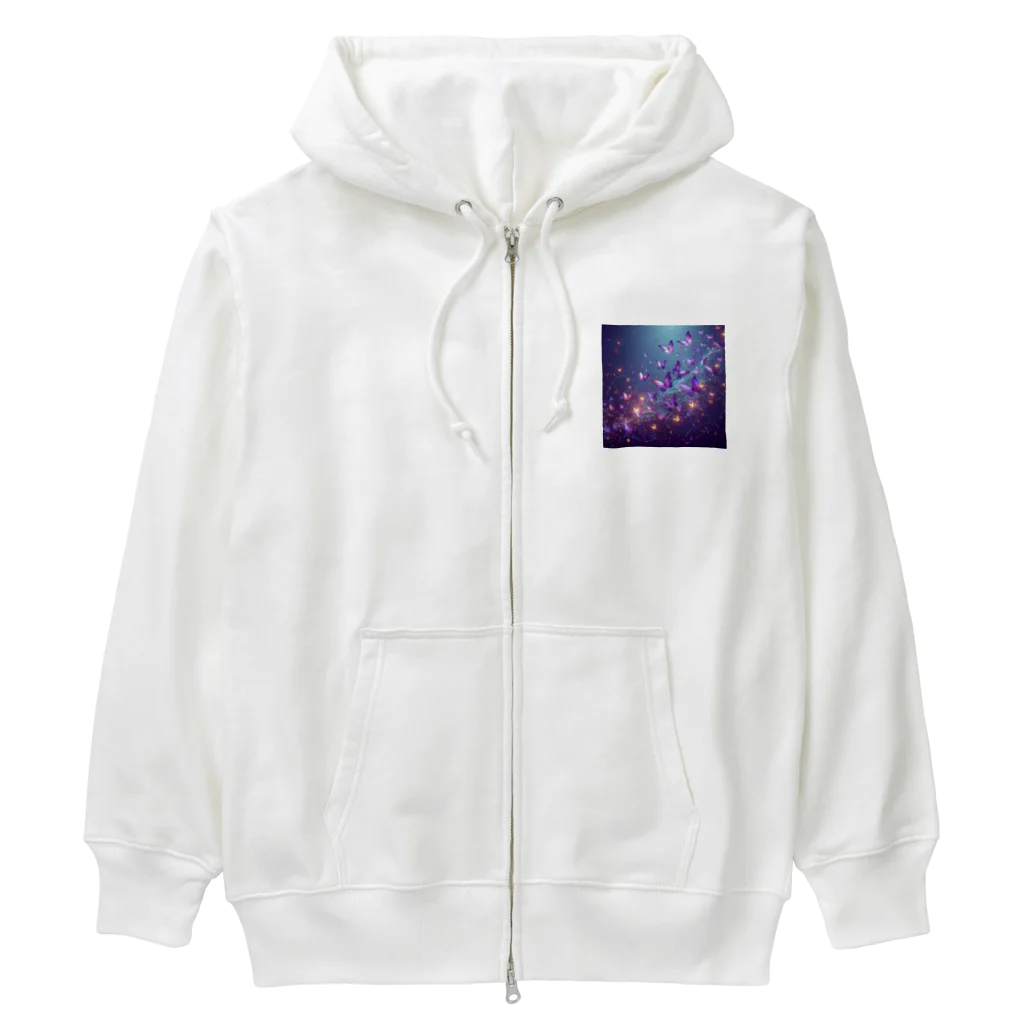 Hojo_Gorozaemonの紫蝶・壱 Heavyweight Zip Hoodie