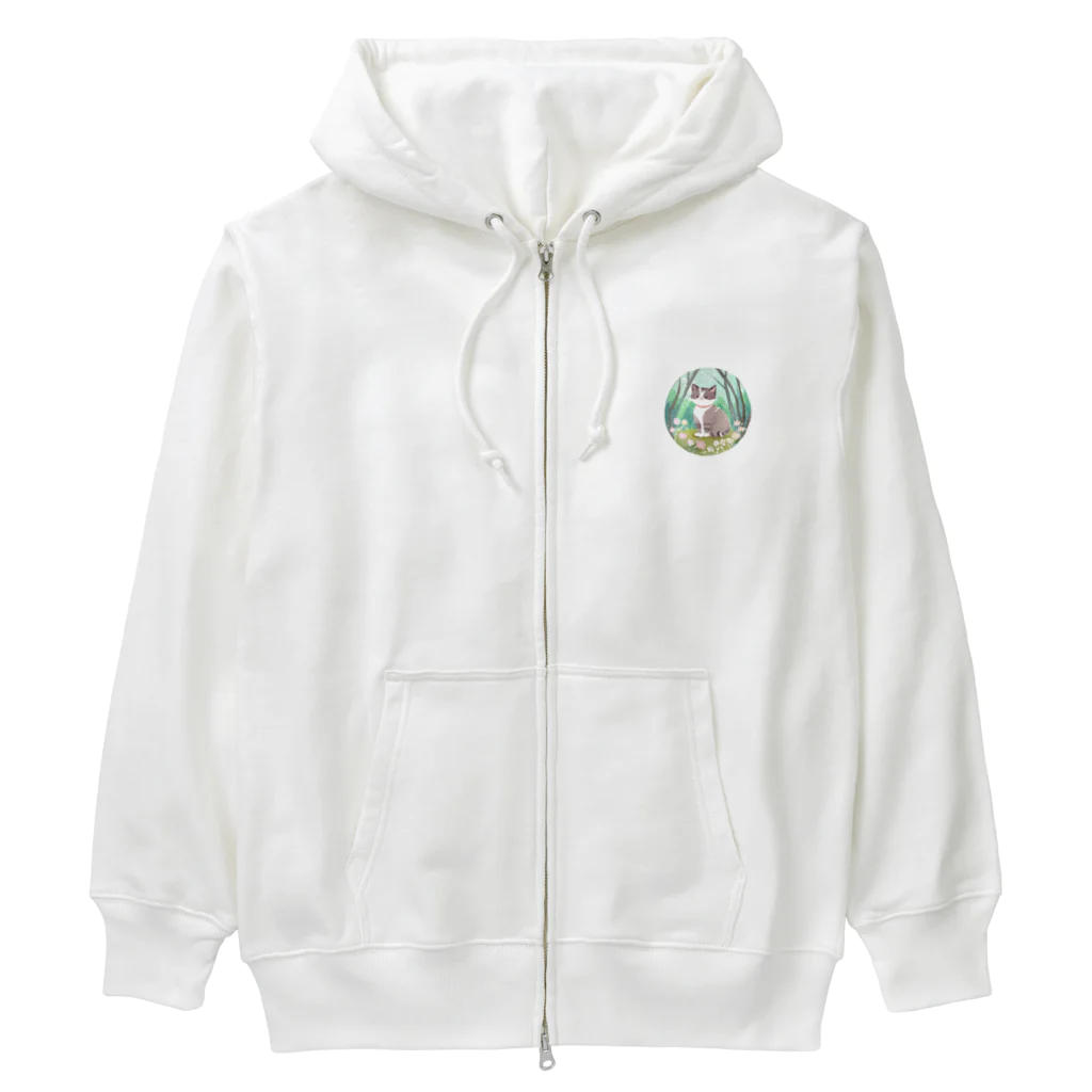 TMRの水彩猫 Heavyweight Zip Hoodie