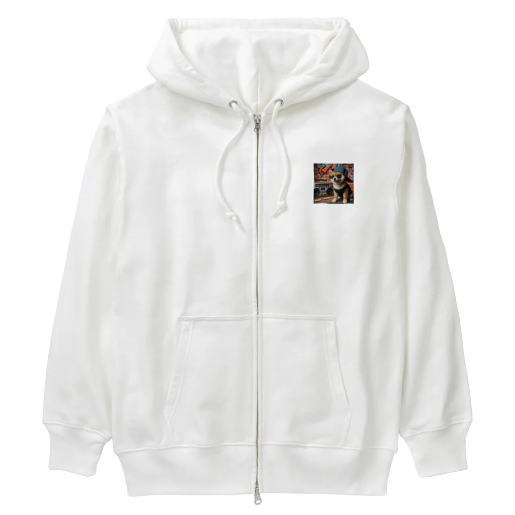 _ilka_の柴犬のヒップホップ Heavyweight Zip Hoodie