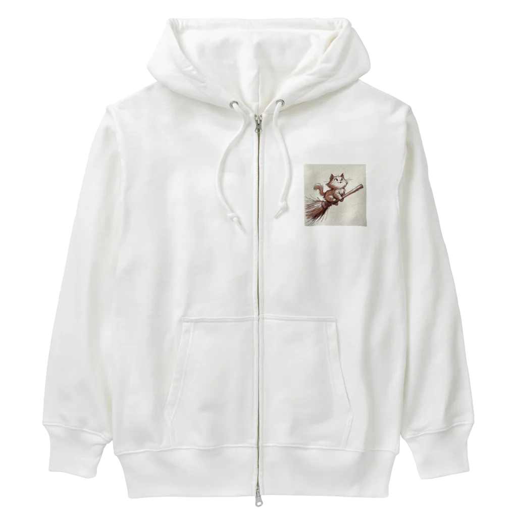 R Uの風切る冒険猫 Heavyweight Zip Hoodie