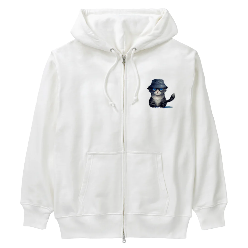 Fun_Qのバケハ猫 Heavyweight Zip Hoodie