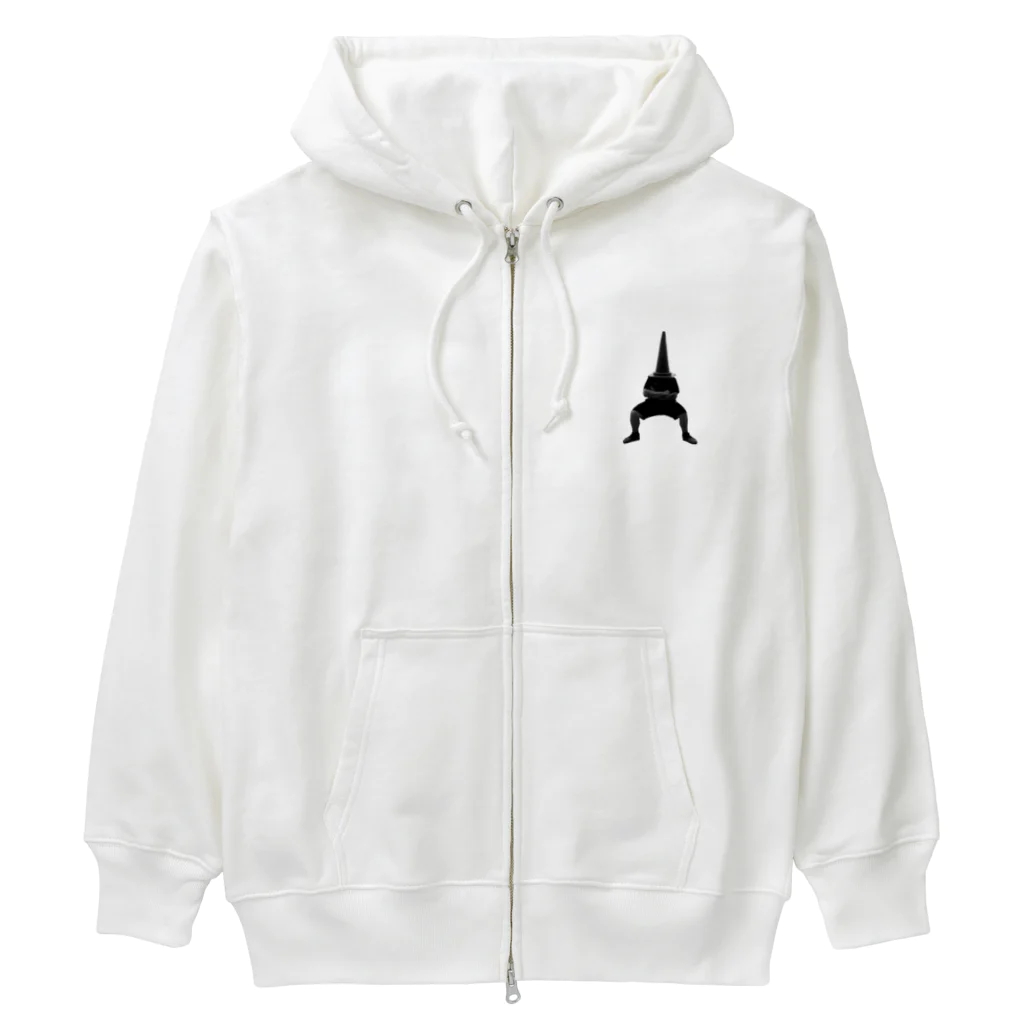 ニワトリ君の三角コーン君 Heavyweight Zip Hoodie