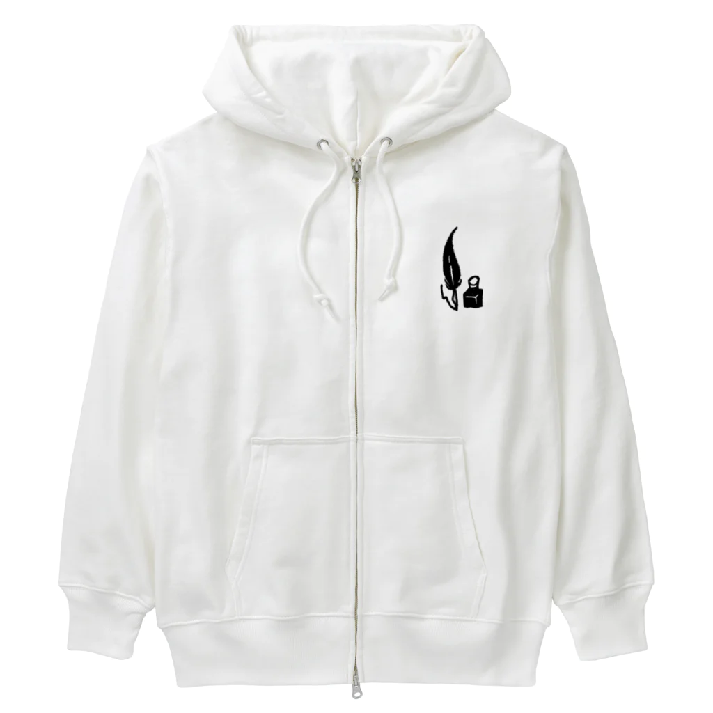 ツメサキの世界の羽ペン Heavyweight Zip Hoodie