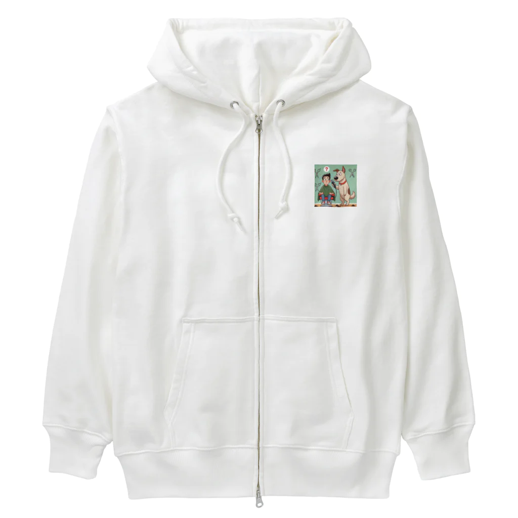 ぷぷオレンジのわんわん美容室 Heavyweight Zip Hoodie