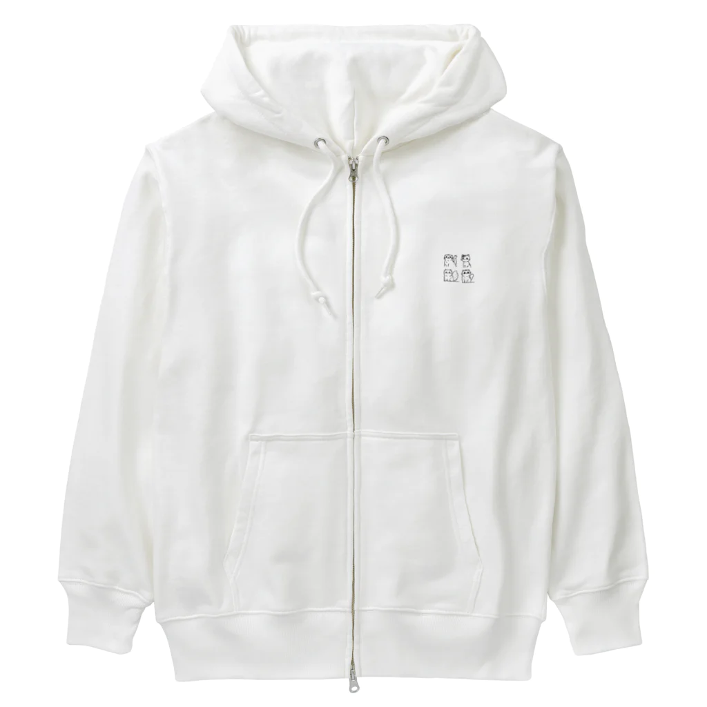 チェリモヤのにゃんこの仲間たち Heavyweight Zip Hoodie