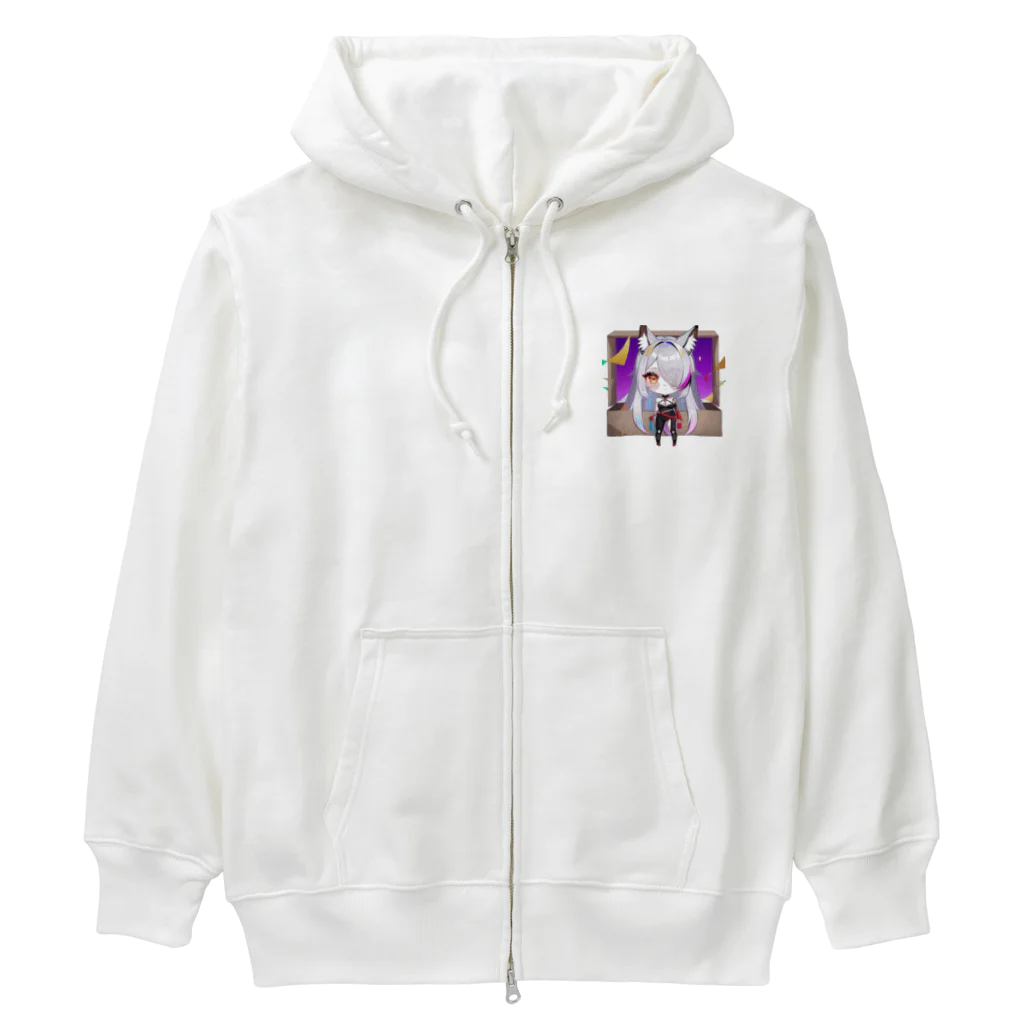 momonekokoの獣耳の女の子 Heavyweight Zip Hoodie